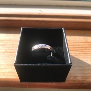 Love Inscribed Band Ring